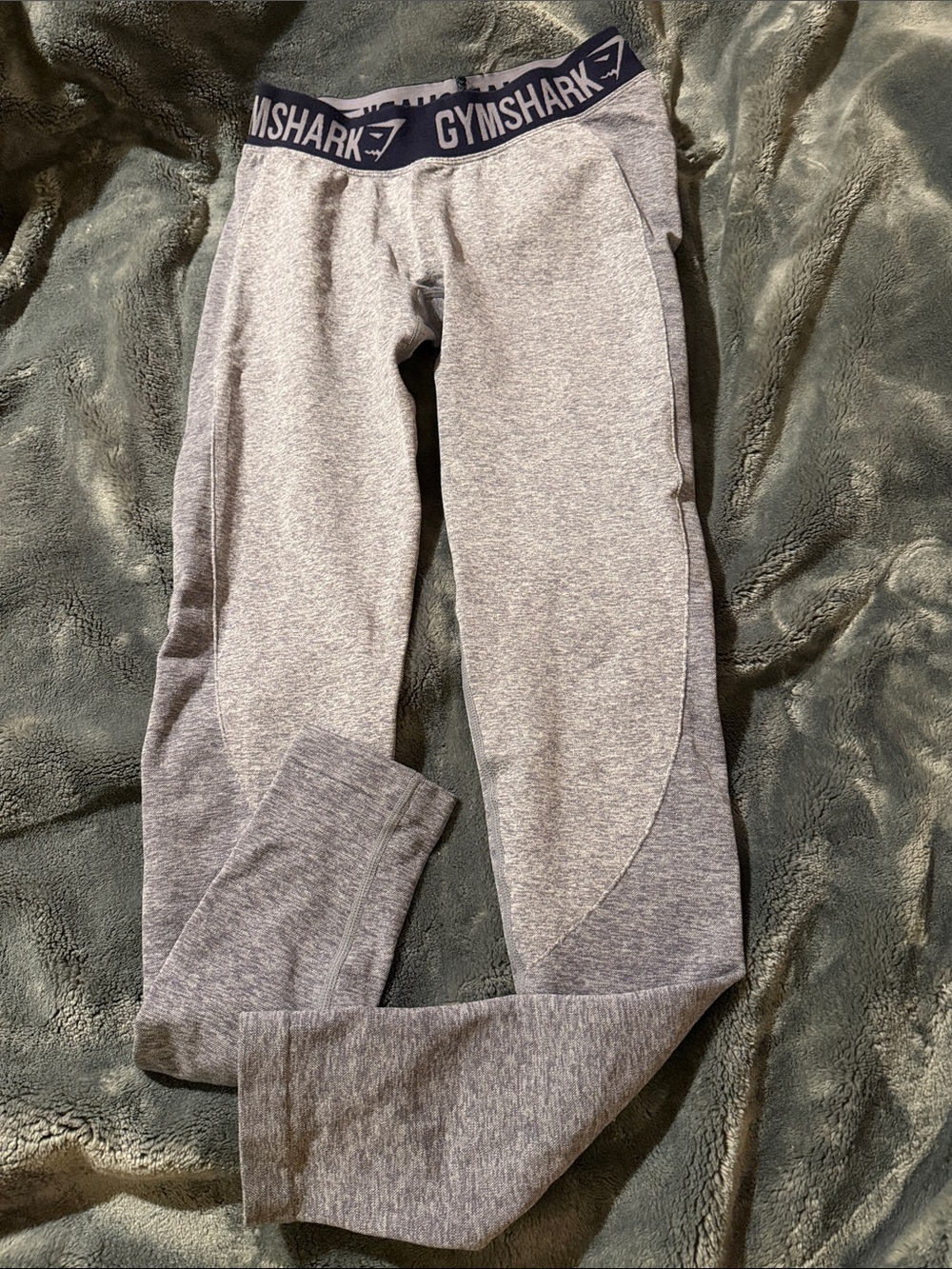 Gymshark flex dry leggings purple and grey